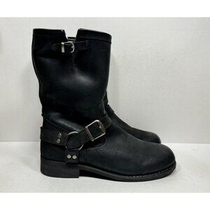 Harley Davidson Black Leather Engineer Harness Moto Boots 95132 Men’s Size 11.5